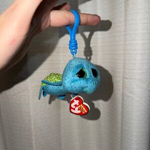 Ty Beanie Boo Cara the Sea Turtle plush toy. SeaWorld keychain